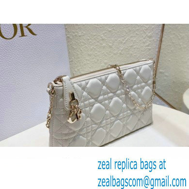 Miss Dior Midi Mini Bag in Cannage Lambskin White