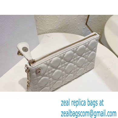 Miss Dior Midi Mini Bag in Cannage Lambskin White - Click Image to Close