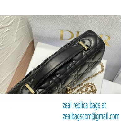 Miss Dior Mini Bag in Cannage Lambskin Black with Removable jewel chain 2024 - Click Image to Close