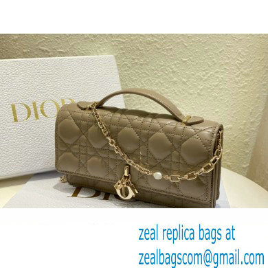 Miss Dior Mini Bag in Cannage Lambskin Camel with Removable jewel chain 2024