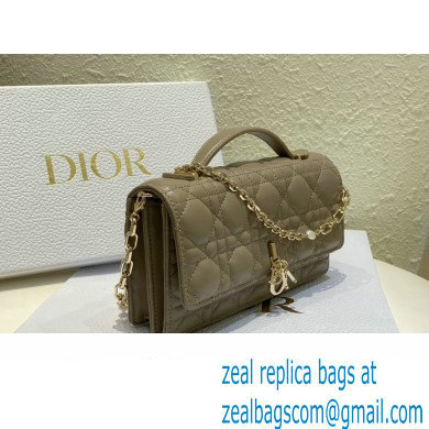 Miss Dior Mini Bag in Cannage Lambskin Camel with Removable jewel chain 2024