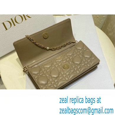 Miss Dior Mini Bag in Cannage Lambskin Camel with Removable jewel chain 2024 - Click Image to Close