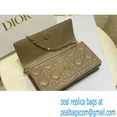 Miss Dior Mini Bag in Cannage Lambskin Camel with Removable jewel chain 2024