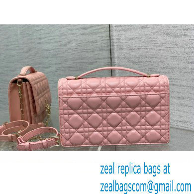 Miss Dior Top Handle Bag in Melocoton Pink Cannage Lambskin 2023 - Click Image to Close