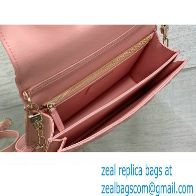 Miss Dior Top Handle Bag in Melocoton Pink Cannage Lambskin 2023