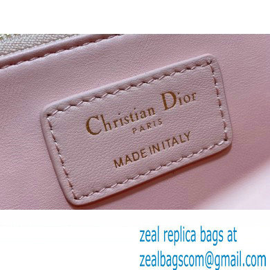 Miss Dior Top Handle Bag in Melocoton Pink Cannage Lambskin 2023