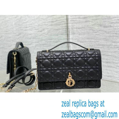 Miss Dior Top Handle Bag in black Cannage Lambskin 2023