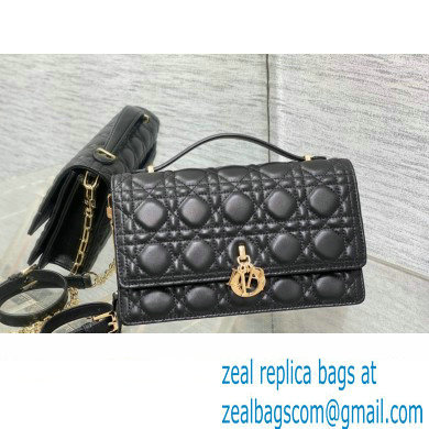 Miss Dior Top Handle Bag in black Cannage Lambskin 2023