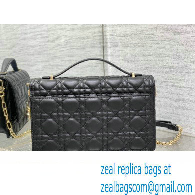 Miss Dior Top Handle Bag in black Cannage Lambskin 2023