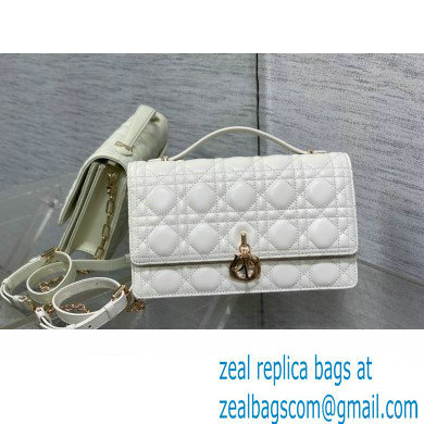 Miss Dior Top Handle Bag in white Cannage Lambskin 2023