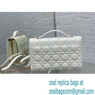 Miss Dior Top Handle Bag in white Cannage Lambskin 2023