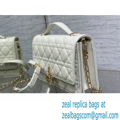 Miss Dior Top Handle Bag in white Cannage Lambskin 2023