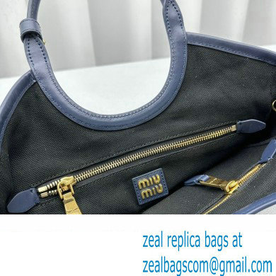 Miu Miu IVY Corduroy Small Tote bag 5BA284 Blue