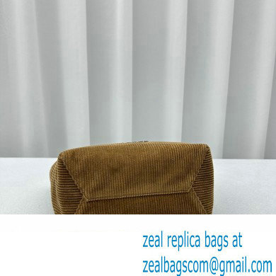 Miu Miu IVY Corduroy Small Tote bag 5BA284 Brown - Click Image to Close