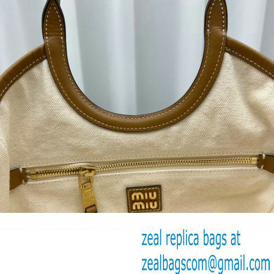 Miu Miu IVY Corduroy Small Tote bag 5BA284 Brown