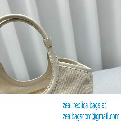 Miu Miu IVY Corduroy Small Tote bag 5BA284 White