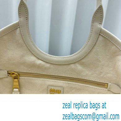 Miu Miu IVY Corduroy Small Tote bag 5BA284 White