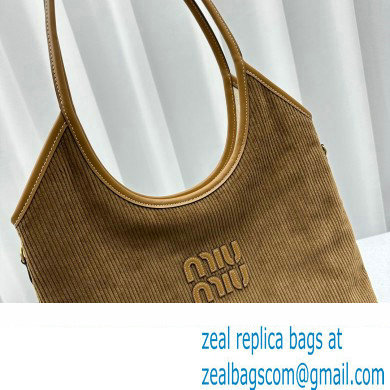 Miu Miu IVY Corduroy bag 5BG231 Brown