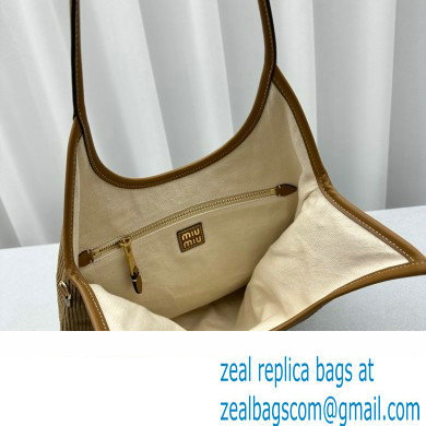 Miu Miu IVY Corduroy bag 5BG231 Brown