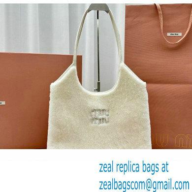 Miu Miu IVY Fur bag 5BG231 White - Click Image to Close