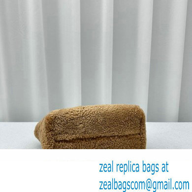 Miu Miu IVY Shearling Small Tote bag 5BA284 Brown