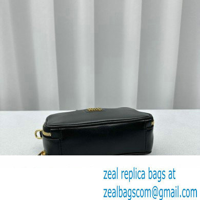 Miu Miu Leather shoulder bag 5BH229 Black 2024 - Click Image to Close