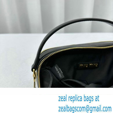 Miu Miu Leather shoulder bag 5BH229 Black 2024