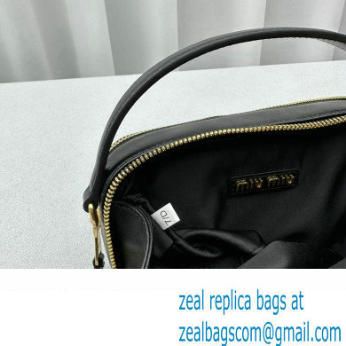 Miu Miu Leather shoulder bag 5BH229 Black 2024