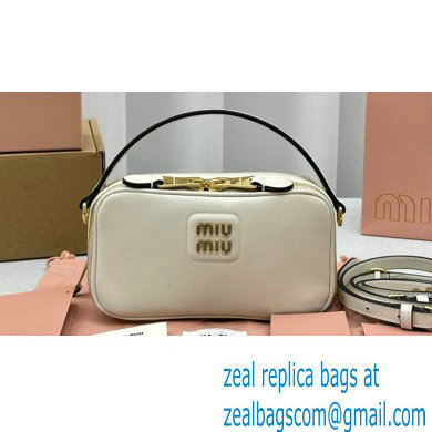 Miu Miu Leather shoulder bag 5BH229 White 2024 - Click Image to Close