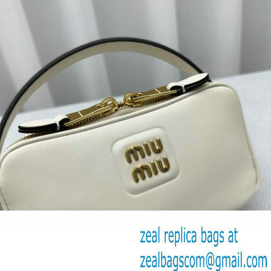 Miu Miu Leather shoulder bag 5BH229 White 2024 - Click Image to Close