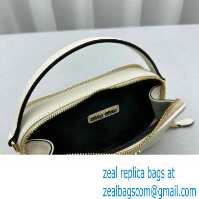 Miu Miu Leather shoulder bag 5BH229 White 2024 - Click Image to Close