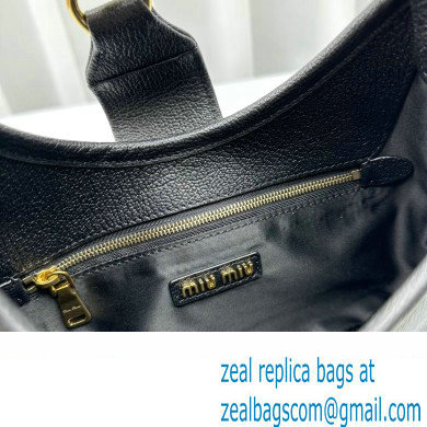 Miu Miu Madras Leather Hobo bag 5BC157 Black 2023