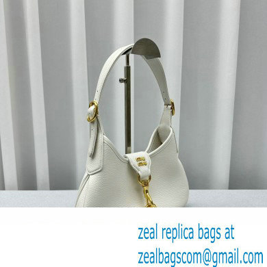 Miu Miu Madras Leather Hobo bag 5BC157 White 2023 - Click Image to Close