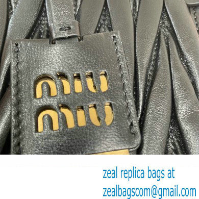 Miu Miu Matelasse nappa leather Handbag 5BG263 Black
