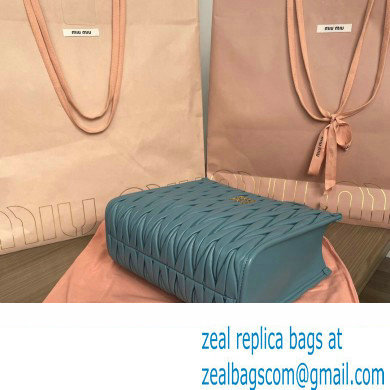 Miu Miu Matelasse nappa leather Handbag 5BG263 Blue