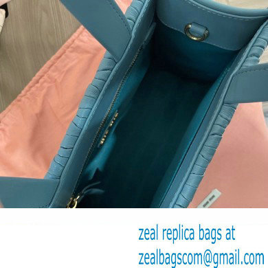 Miu Miu Matelasse nappa leather Handbag 5BG263 Blue - Click Image to Close
