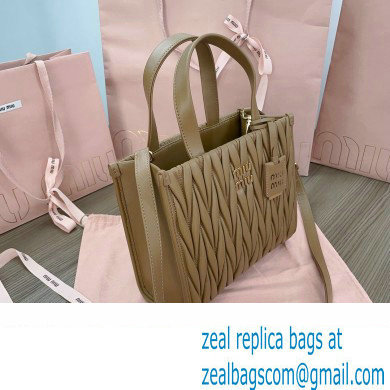 Miu Miu Matelasse nappa leather Handbag 5BG263 Brown