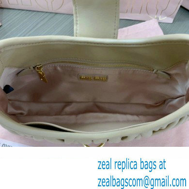 Miu Miu Matelasse nappa leather Hobo bag 5BC157 Nude - Click Image to Close