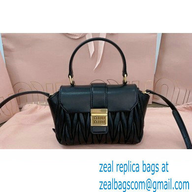 Miu Miu Matelasse nappa leather Mini Bag 5BP083 Black