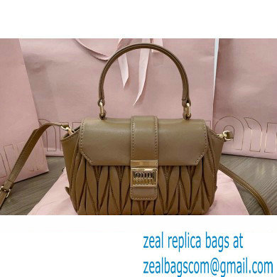 Miu Miu Matelasse nappa leather Mini Bag 5BP083 Brown