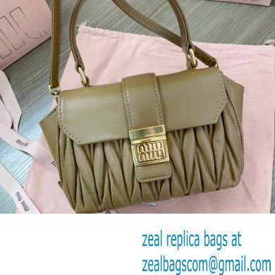 Miu Miu Matelasse nappa leather Mini Bag 5BP083 Brown - Click Image to Close