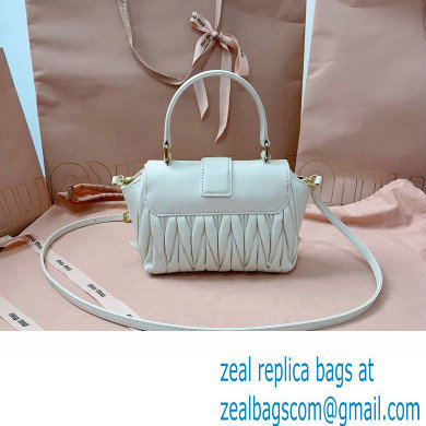 Miu Miu Matelasse nappa leather Mini Bag 5BP083 White