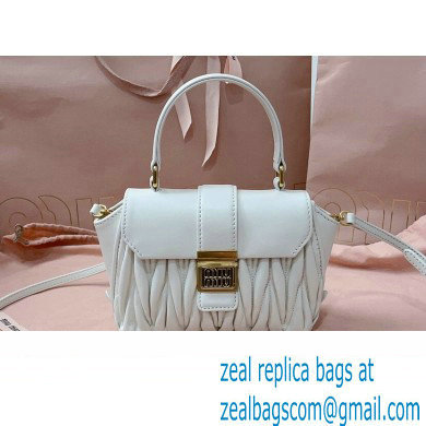 Miu Miu Matelasse nappa leather Mini Bag 5BP083 White