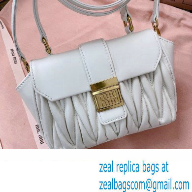 Miu Miu Matelasse nappa leather Mini Bag 5BP083 White