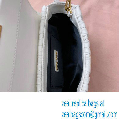 Miu Miu Matelasse nappa leather Mini Bag 5BP083 White - Click Image to Close