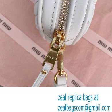 Miu Miu Matelasse nappa leather Pouch bag 5NE846 White