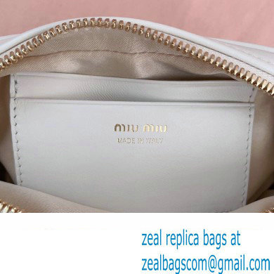 Miu Miu Matelasse nappa leather Pouch bag 5NE846 White - Click Image to Close