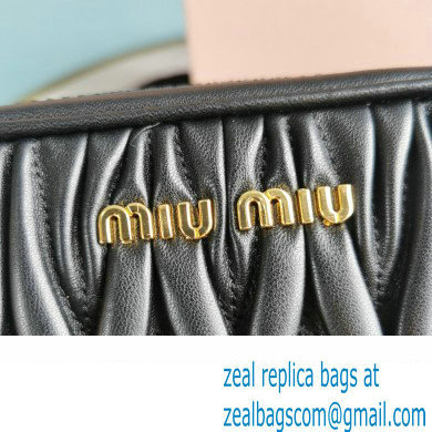 Miu Miu Matelasse nappa leather Shoulder bag 5BH118B Black