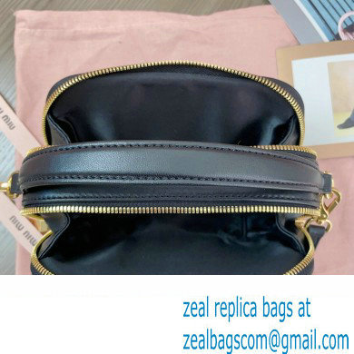 Miu Miu Matelasse nappa leather Shoulder bag 5BH229 Black