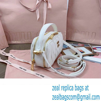Miu Miu Matelasse nappa leather Shoulder bag 5BH229 White